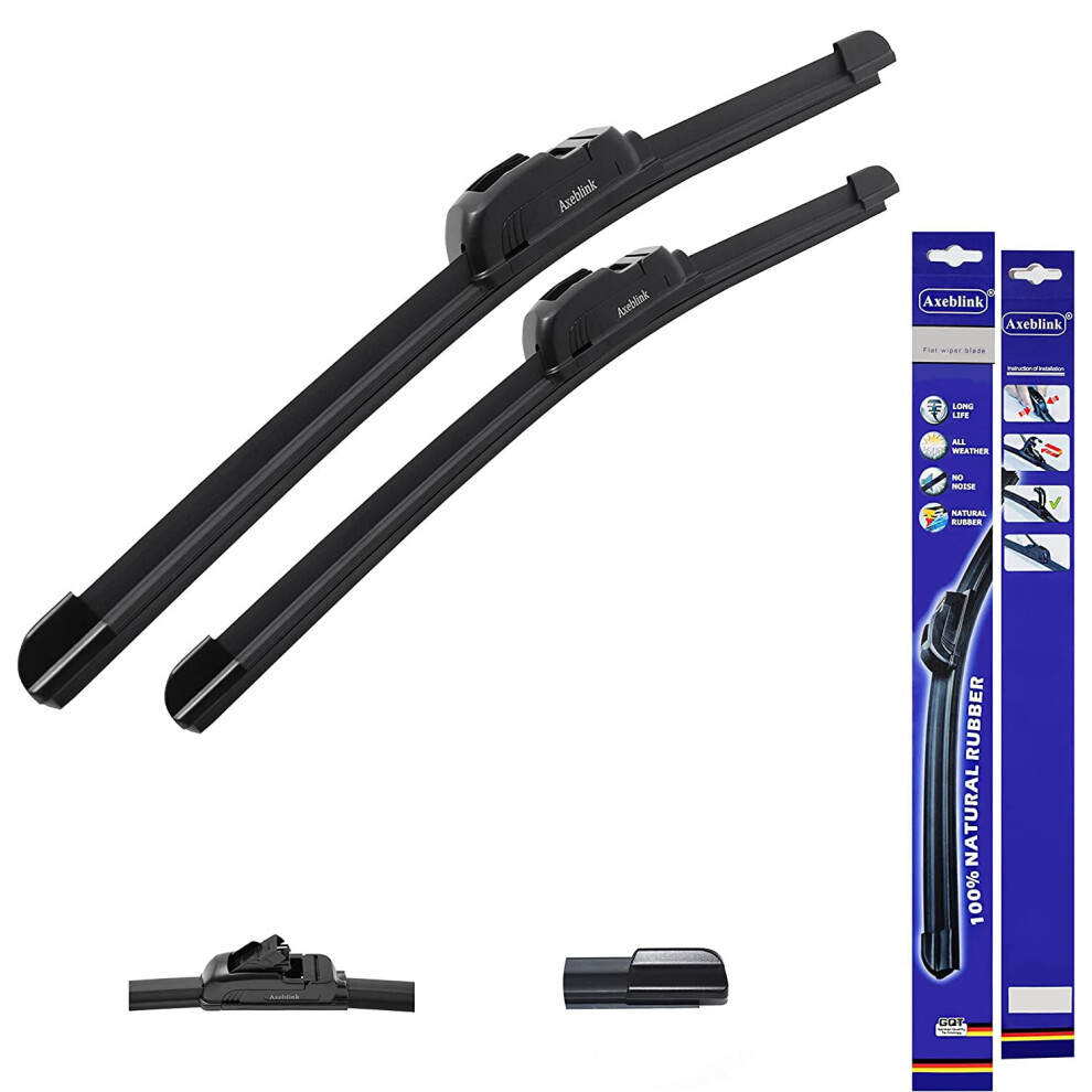 Axeblink Wiper Blade For Vauxhall Tigra Convertible 2004 Onwards U-Hook Front Wiper Blade (20'' & 18'', U-Hook) 7625895785325
