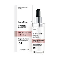 Rubella inoPharm Pure Elements - 10 Percent Niacinamide + 1 Percent Zinc | Brightening Serum for Refining Blemishes - 30 ml