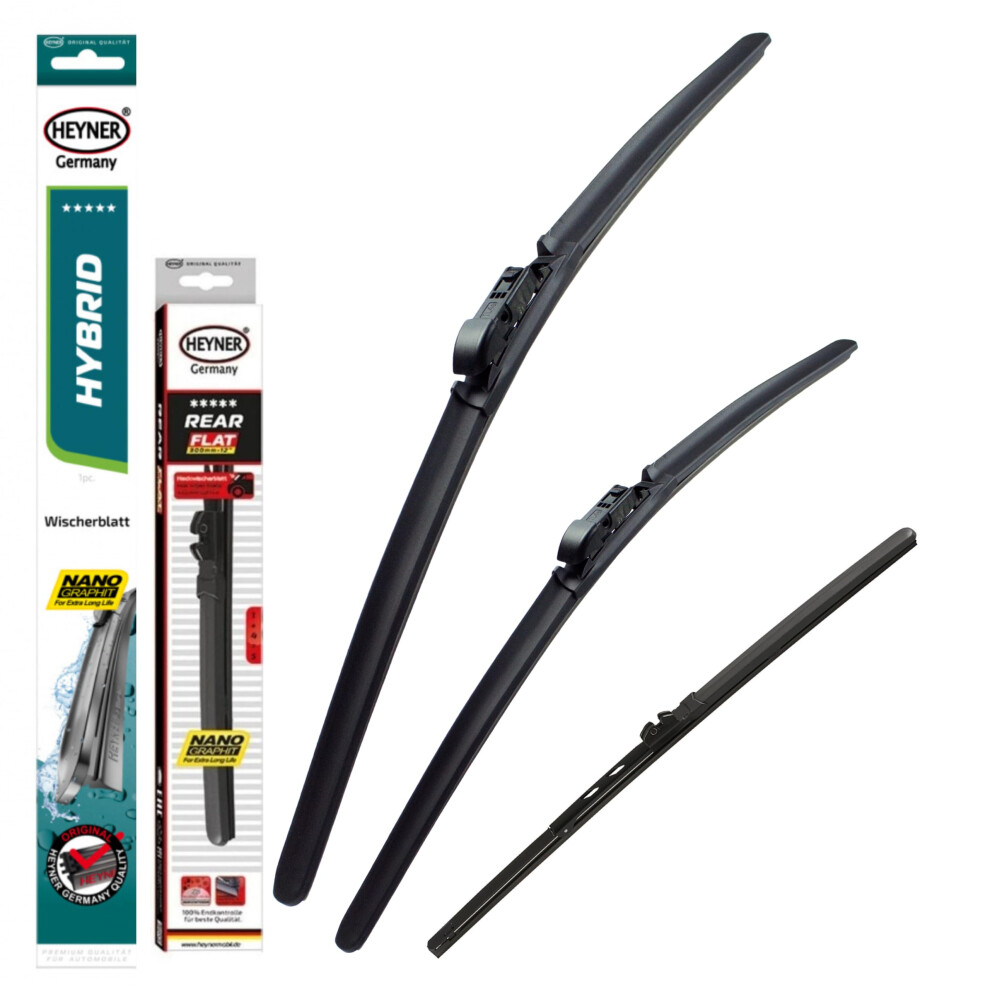 Heyner Wiper Blades Fits: Skoda Kodiaq 2017-2020 Hybrid Full Set Wipers Hh2421st13hrf 5056151195565
