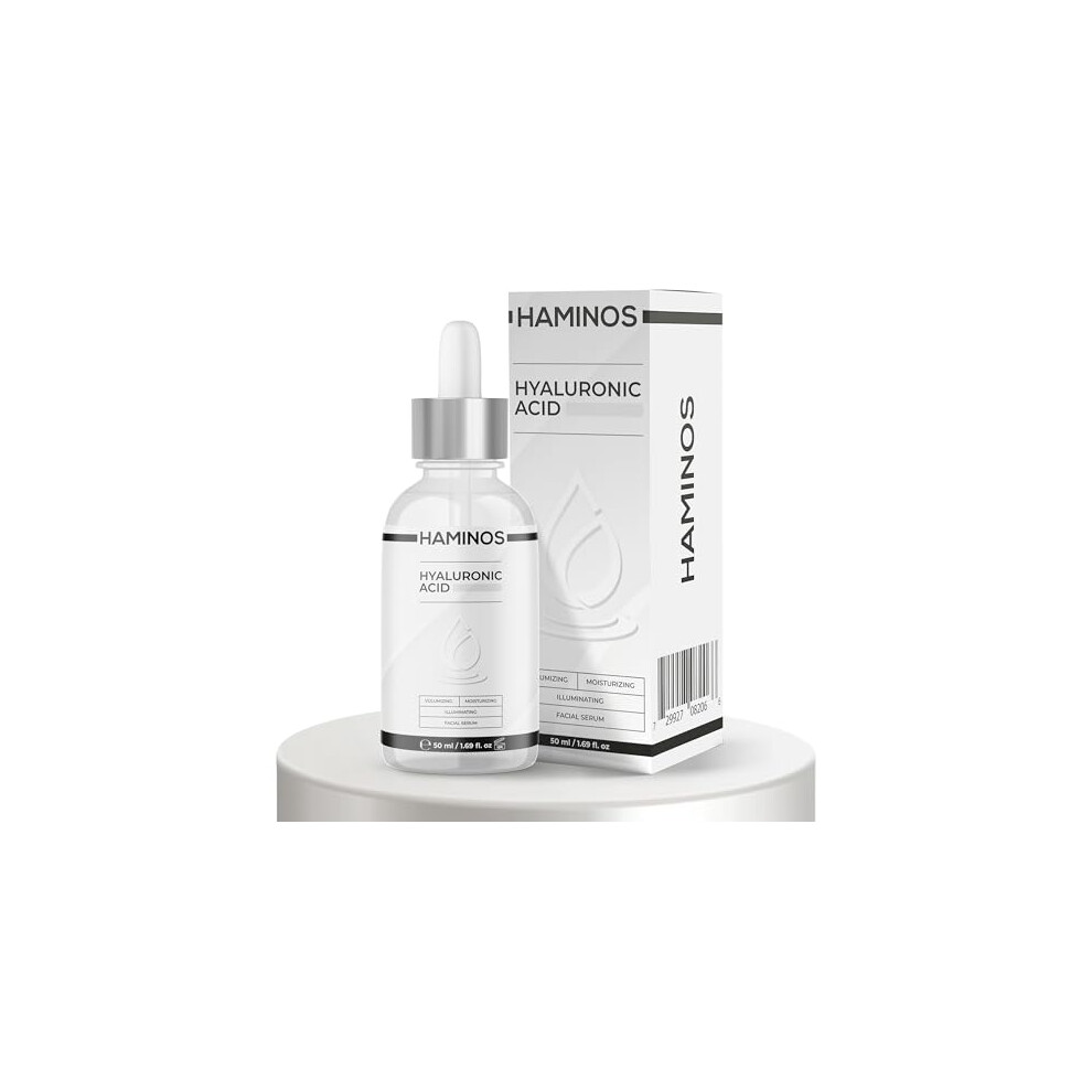 Haminos Hyaluronic Acid Serum With Niacinamide, Snail Slime, Collagen Â Lip Plumper, Stretch Marks, Wrinkles, Fine Lines, Hydration - Unique Formula