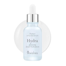 9wishes, Hydra Ampoule Serum Ⅱ Long-lasting Moisturizer for 72 hours, Hydrating Serum for Face with 8-layer of Hyaluronic Acid and 55% Coconut
