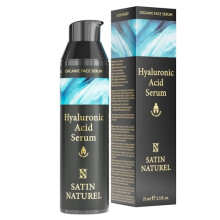 Satin Naturel Hyaluronic Acid Serum for Men 75ml - Day and Night Serum with Aloe Vera and Spirulina - Hyaluronic Acid Serum for Face - Anti Aging Face