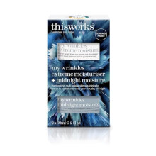 This Works My Wrinkles Moisturiser Duo - Anti Aging Face Cream Set for Smooth Skin - Includes Extreme Moisture Cream with Hyaluronic Acid and Midnight