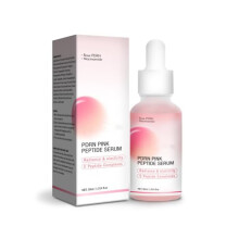 Pink Peptide Serum for Face, Glow Facial Serum Anti Aging Skincare Hydrating Plumping & Lifting Skin, Improves Elasticity, Smooths Fine Lines &