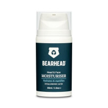 BEARHEAD Men's Moisturiser for Head & Face | Mattifying Non-Greasy Hydration | Fast Absorption Daily Moisturiser for Men | 80ml
