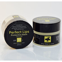 Perfect Lips protective balm SPF 30 PLUS by Billy in the Tree. 100% natural blend including botanical sunscreen to protect your lips from the sun