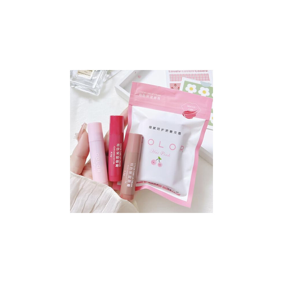 Gcdat Tinted Lip Balm, 3 Colors Mirror Hydrating Jelly Lipstick, Long Lasting Moisturizing Tinted Lip Balm, Non-Sticky, Vivid Color Glossy Lip Gloss Lip
