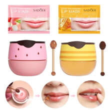 Honeybalm Premium 4-Piece Lip Balm Set - Exfoliating & Hydrating, Strawberry & Honey Flavors - Ideal for Dry, Cracked Lips