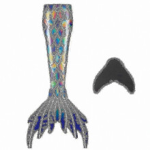 (L, dark blue) Mermaid Tails for Swimming with Monofin for Kids and Adults
