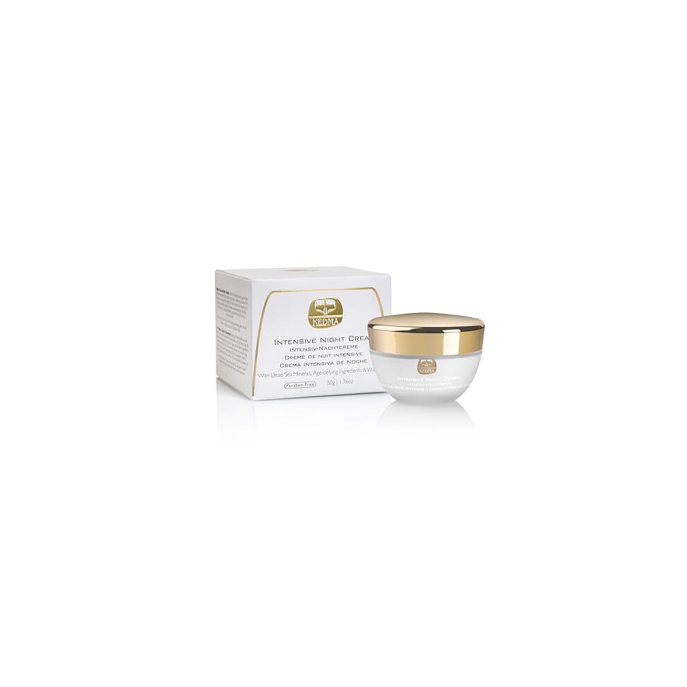 Kedma - Intensive Night Cream With Dead Sea Minerals And Retinol - Anti-Wrinkle And Nourishing - For All Skin Types - 50G