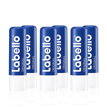 Labello Original Lip Balm 6 Pack (6 x 4.8 g) for Naturally Beautiful Lips, Without Mineral Oils, Protects Against Dehydration