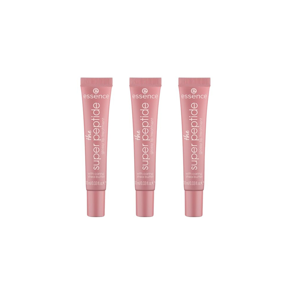 Essence Brown The Super Peptide Glossy Lip Treatment, Lip Balm, 03, Smoothing, With Vitamins, Nourishing, Paraben-Free, Microplastic-Free,