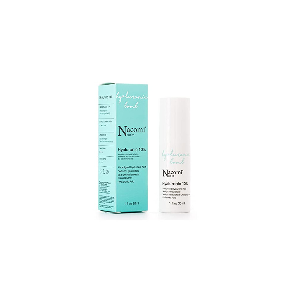 Nacomi Hyaluronic Acid Serum 10% 30 Ml Penetrates The Skin And Provides Multi-Level Moisture