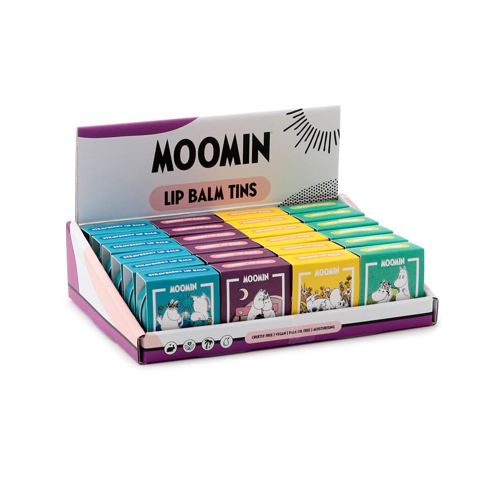 Puckator Cream Moomin Lip Balm In A Tin - Lip Care Stick Balms Chapstick Holiday Essentials For Women Family - Lipbalm Moisturiser Exfoliator - Pretty