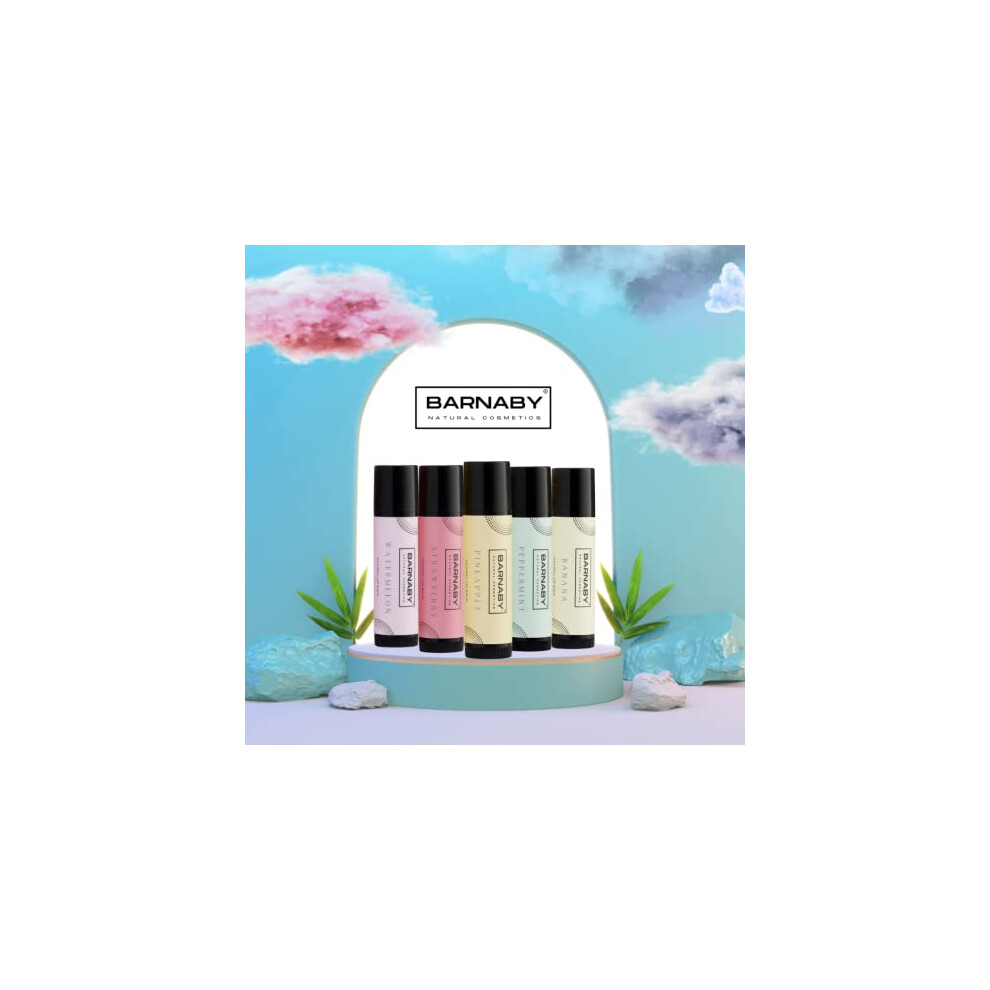 Barnaby Natural Cosmetics Vanilla Flavour Lip Balm - Natural Lip Balm, Moisturising Lip Care And Protection For Dry, Chapped Lips - Barnaby Skincare (Vanilla)
