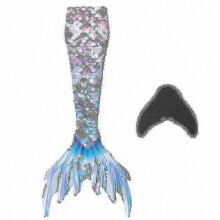 (S, purple) Mermaid Tails for Swimming with Monofin for Kids and Adults