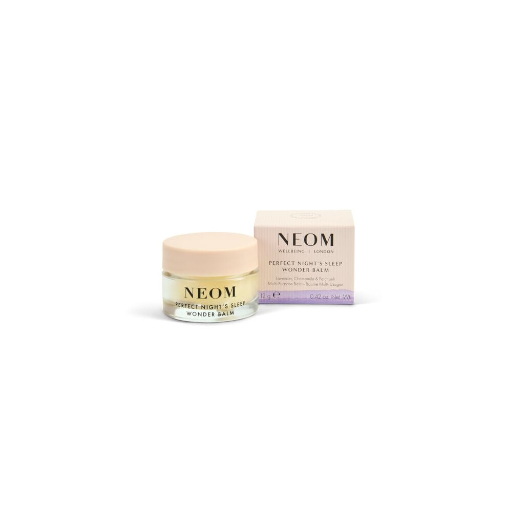 Neom Lavender Perfect Night's Sleep Wonder Balm, 12G | Smoothing Moisture For Lips & Dry Skin | & Chamomile | Scent To Sleep