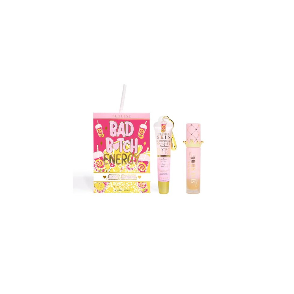 P.louise Bad Bitch Energy Lip Duo Strawberry And Banana Smoothie