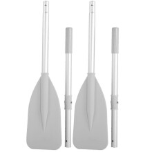 Paddle Boat,  2pcs Paddle with 2Pcs Rod Set Paddle Inflatable, High Toughness Inflatable Boat Dinghy Canoe Water Marine Sports Aluminium Alloy Oars
