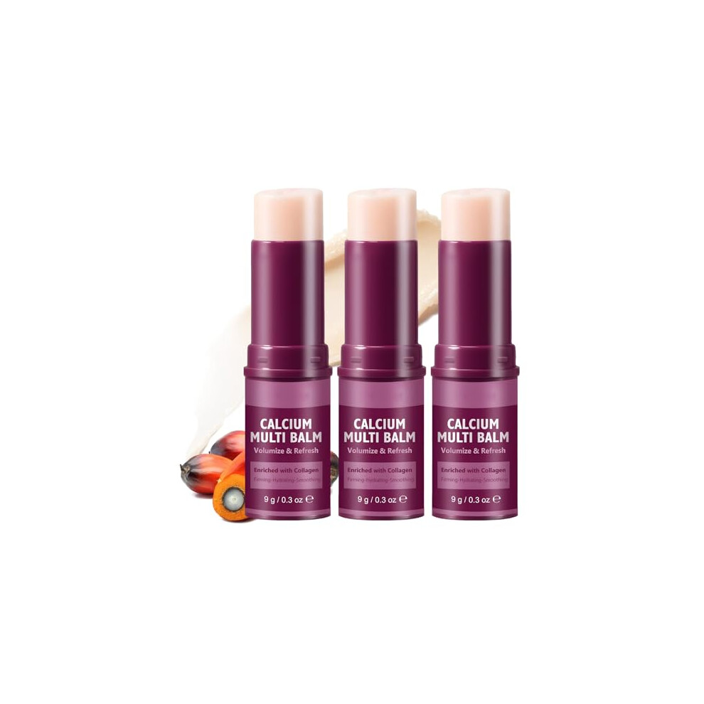Meunhy Cream 3 Pcs Calcium Volume Multi Balm, Anti Wrinkle Calcium Balm With Collagen & Vitamin, Hydrating, Lifting For Eyes, Face And Neck
