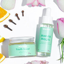 WildMint Pro-Ageing Plump & Firm Duo | Youth Boost Serum & Marula Magic Face Oil | Boosts Firmness, Hydration, Elasticity & Collagen | Natural