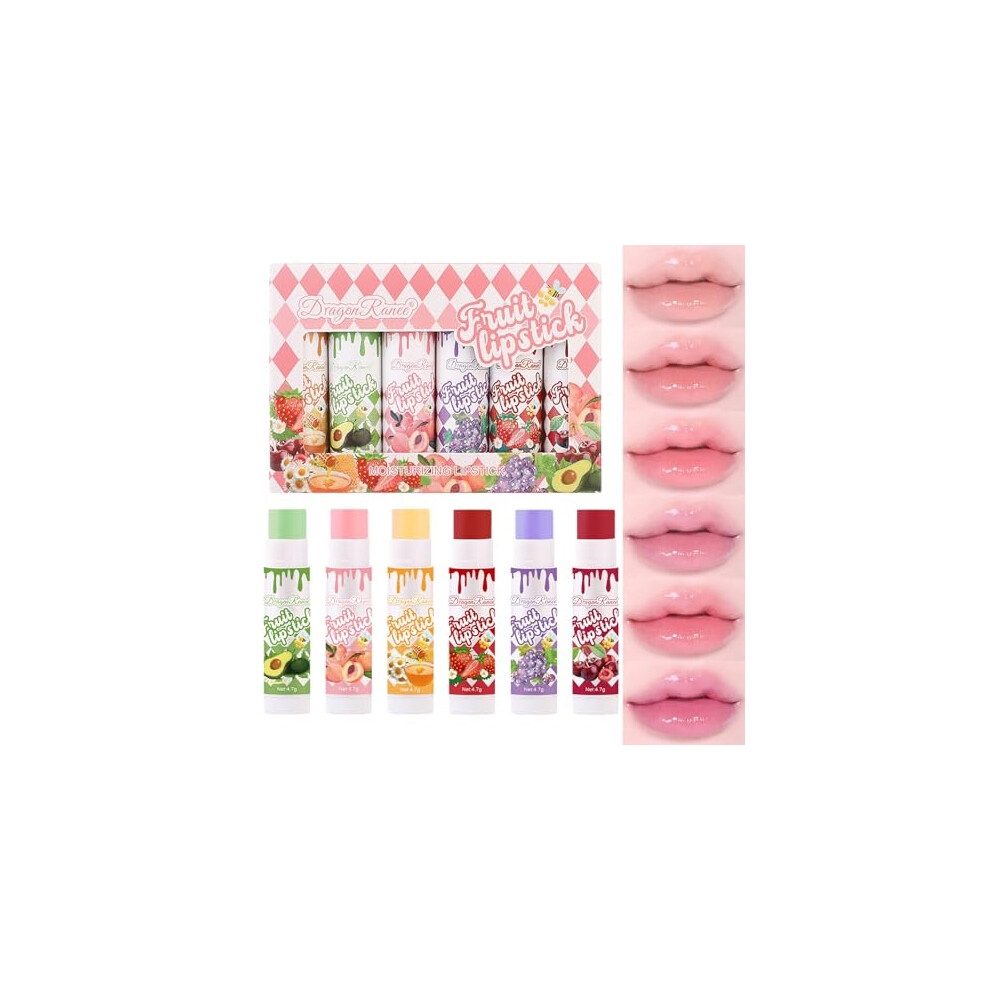 Sitovely 6Pcs Lip Balm Set, Fruit Flavored Tinted Lip Gloss Lip Care, Bulk Lip Balms For Dry Lips, Hydrating Lip Make-Up For Kids And Teens