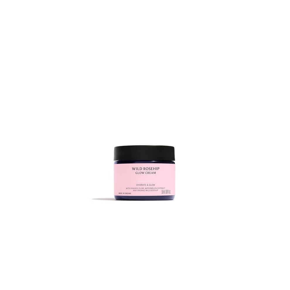 Neal's Yard Remedies Wild Rosehip Glow Cream, Nourishing Day & Night Cream, Moisturiser For Radiant Skin, Boost Complexion, Vegan & Cruelty-Free. 50Ml