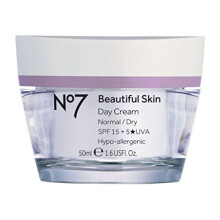 Boots No7 Beautiful Skin Day Cream 50ml For NORMAL/DRY Skin with SPF 15 5*UVA protection