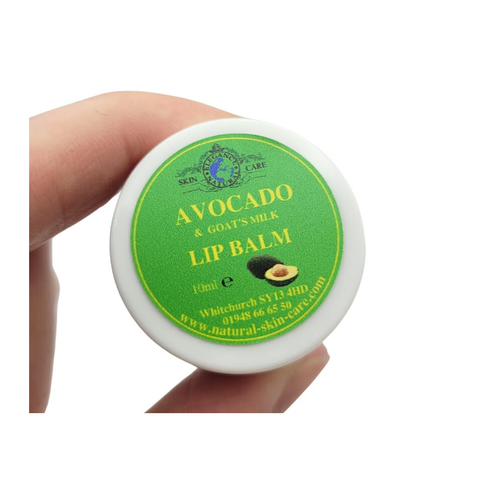 Elegance Natural Skin Care Avocado And Goats Milk Lip Balm 10Ml Pot By For Dry Cracked Lips