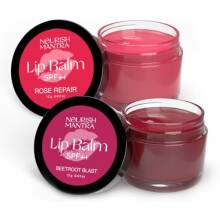 Nourish Mantra Rose Repair & Beetroot Blast Lip Balm with SPF | Made with Rose Extracts, Beetroot Extracts, Olive Oil, Shea Butter, Vitamin E |For Dry