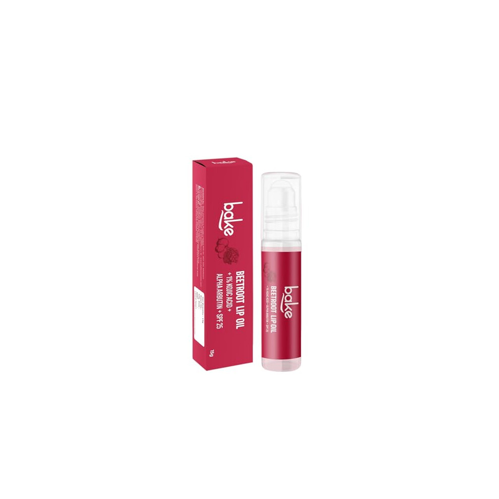 Bake Dark 1% Kojic Acid Beetroot Tinted Brightening Lip Balm Oil For & Pigmented Lips With Spf 25 Pa++++ With Alpha Arbutin - 15G