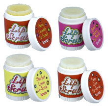 Bomb Cosmetics Flavoured Lip Scrub for Kids Hydrating Lip Care Long Lasting Exfoliating Lipstick for Girls Party Bag Favour 4 pc