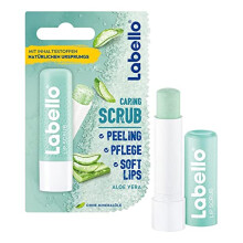 Labello Lip Scrub Aloe Vera (5.5 ml), Innovative Lip Balm with Scrub Particles of Natural Origin, Gentle Lip Scrub with Vitamin E