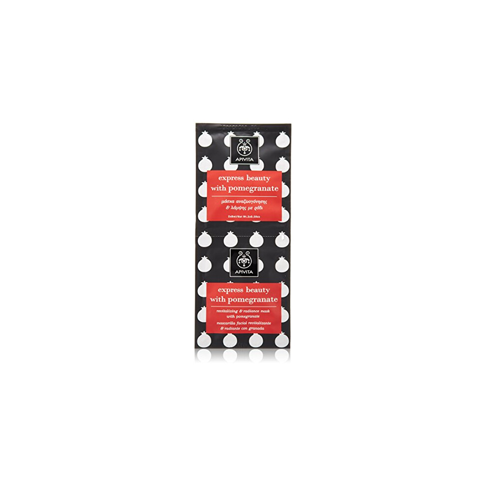 Apivita Express Beauty Revitalizing & Radiance Mask With Pomegranate 2X8ml