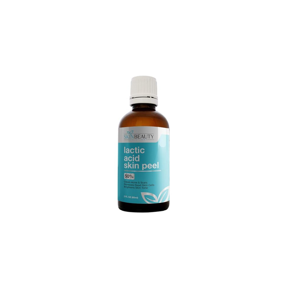 Skin Beauty Solutions (2 Oz / 60 Ml) Lactic Acid 50% Skin Exfoliant- Alpha Hydroxy (Aha) For Acne, Skin Brightening, Wrinkles, Dry Skin, Age Spots,
