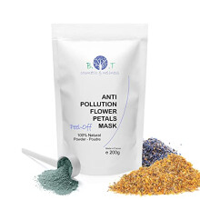 Translucent Anti-Pollution Peel-Off Mask for Moisturizing Facial Care. Detox Treatment with Flower Petals & 100% Natural Alginates. Calming Mask - 200