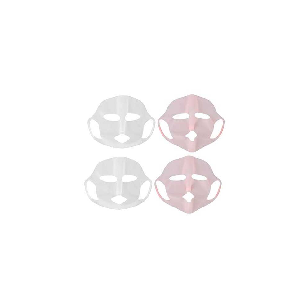 Dioche Silicone Face Wrap Moisturizing Facial Cover 4Pcs Silicone Masks Reusable