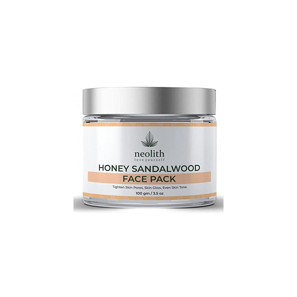 Neolith Honey Sandalwood Clay Mask || Skin Brightening Clay Face Mask For Healthy And Glowing Skin, Tan Removal, Oil Control, Black Head Removal, Acne
