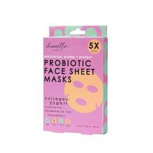Upper Canada Probiotic Sheet Face Mask Collagen + Yogurt - 5 Pack Danielle Creation