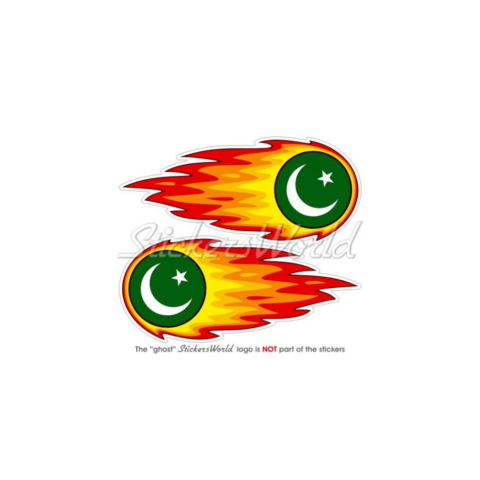 Pakistan Fireball, Pakistani Flaming Flag Roundel 125Mm (5") Stickers Decals X2 691024688659