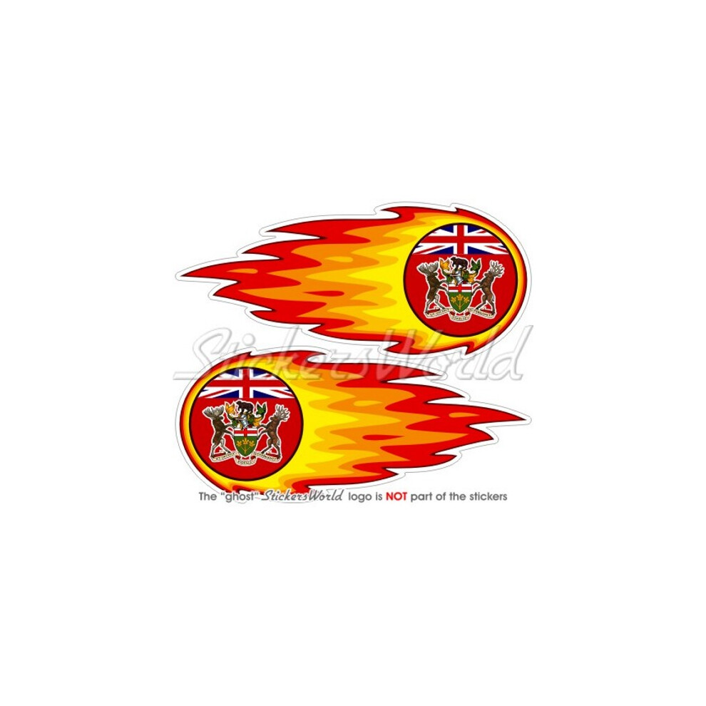 Ontario Province Fireball, Flaming Flag Roundel 125Mm (5") Stickers Decals X2 691024687867