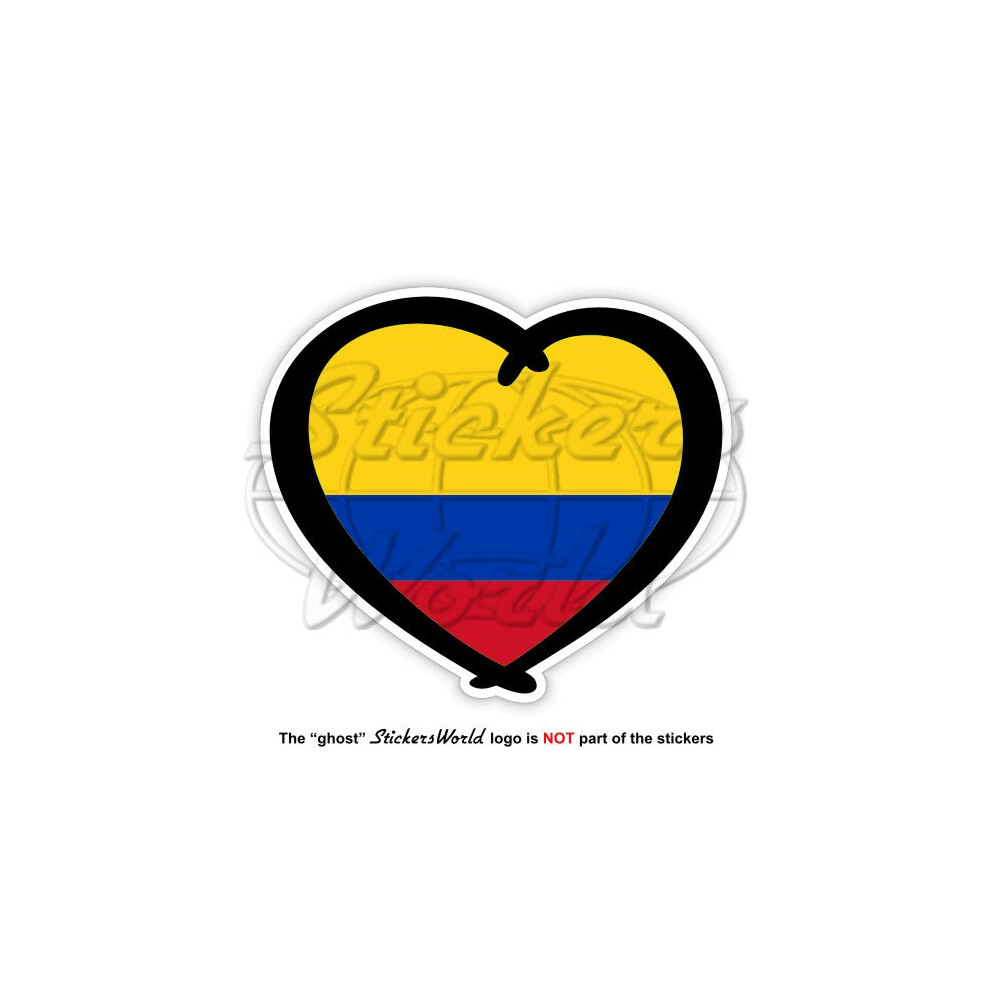 Colombia Heart Flag, Colombian Pride, The Land Of Sabrosura 125Mm Sticker, Decal 691024829519