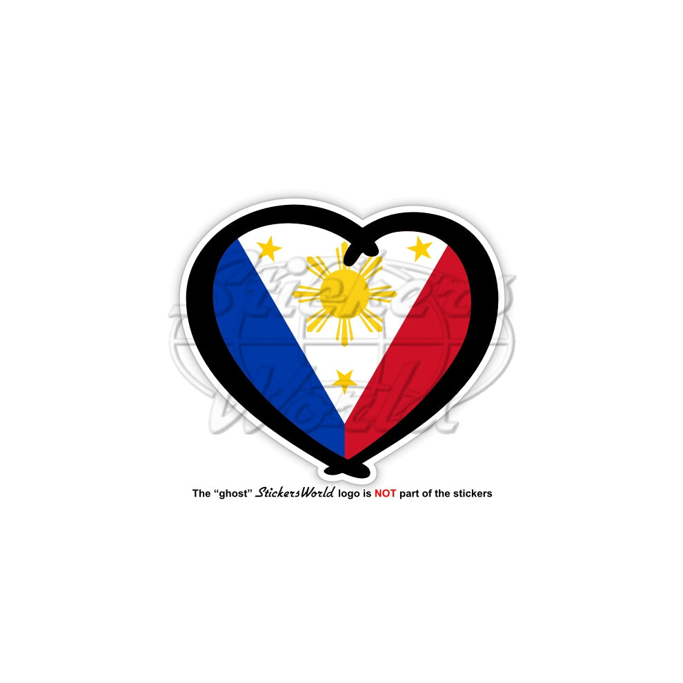 Philippines Heart Flag Â Filipino Pride, Pilipinas Love, 150Mm Sticker, Decal 691024830232