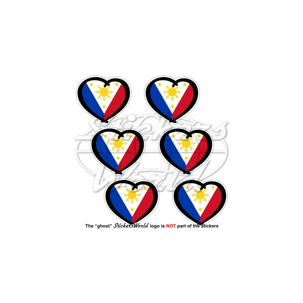 Philippines Heart Flag Â Filipino Pride, Pilipinas Love, 40Mm Sticker Decal X6 691024830393