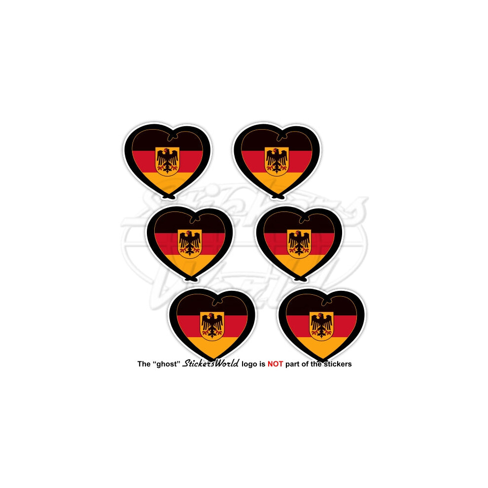 Germany Heart Deutschland, Deutsche Herz, German 40Mm Vinyl Stickers, Decals X6 691024830331
