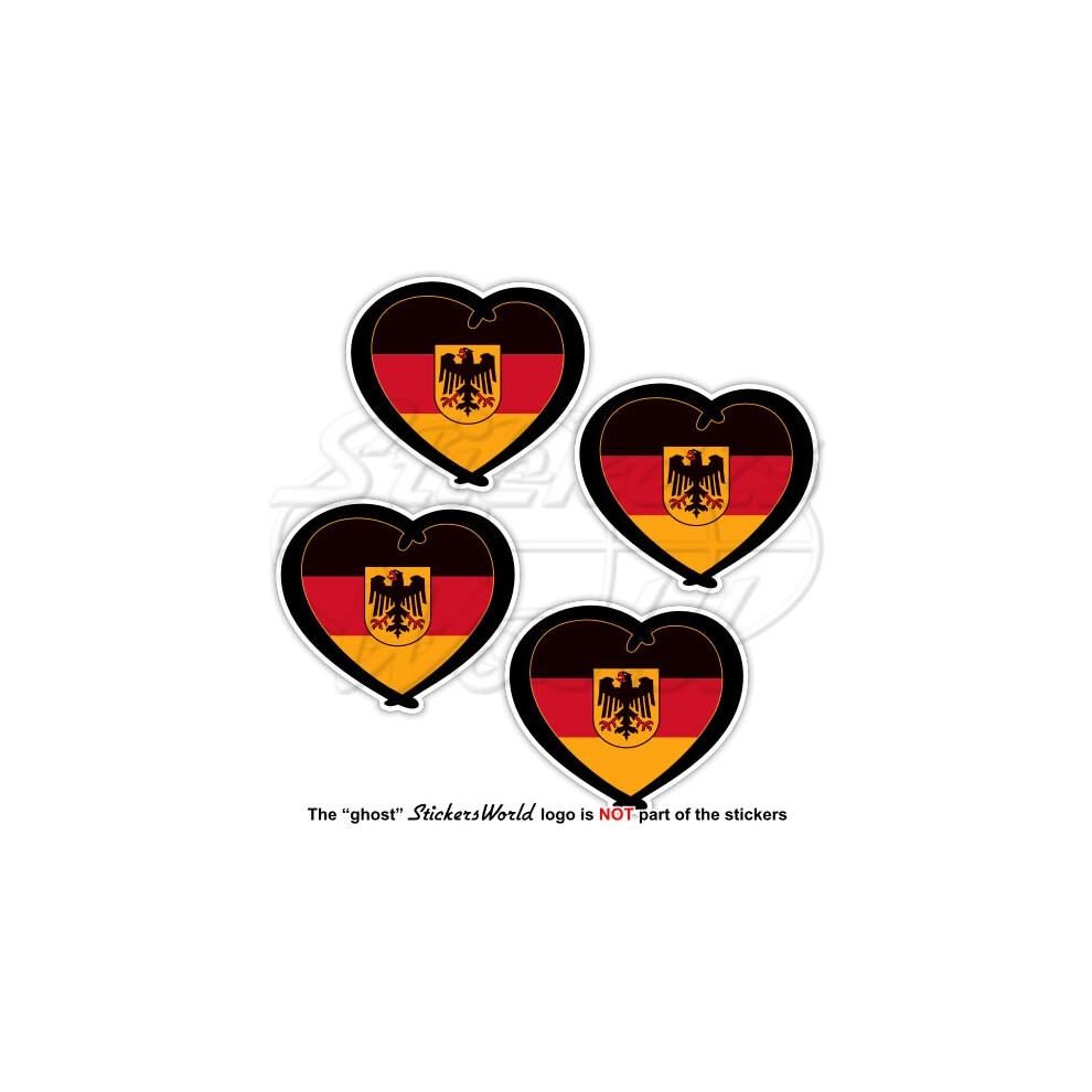 Germany Heart Deutschland, Deutsche Herz, German 50Mm Vinyl Stickers, Decals X4 691024829823