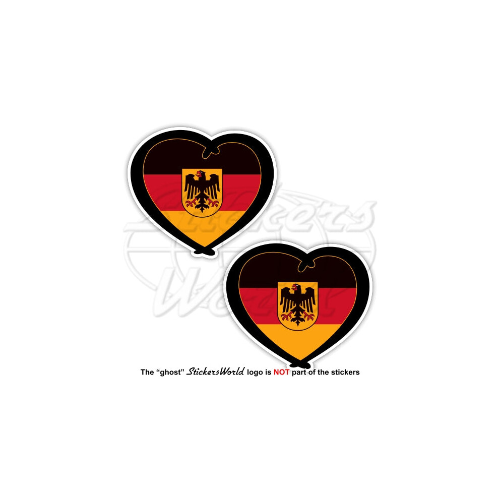 Germany Heart Deutschland, Deutsche Herz, German 75Mm Vinyl Stickers, Decals X2 691024829076