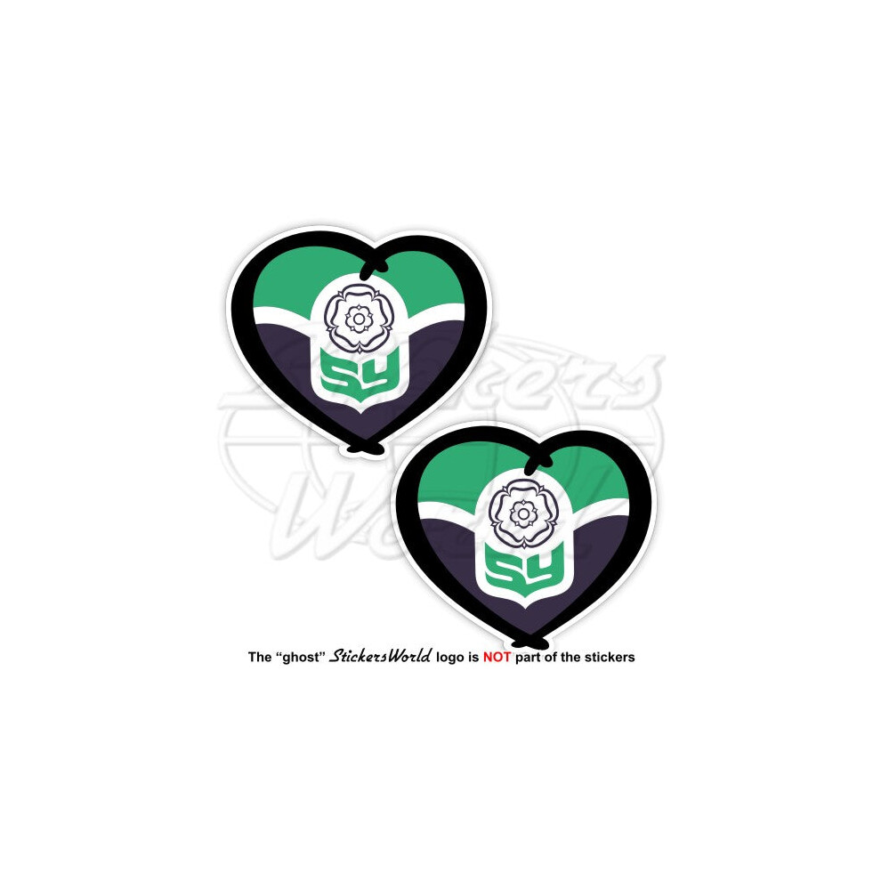 South Yorkshire County Heart, Rose Of York Love 75Mm Stickers, Decals X2 White 691024829182
