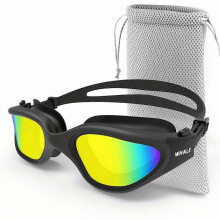(Black-Golden) Swimming Goggles For Men/Women, Anti-Fog Anti-UV Adult Swim Goggles, Swimming Glasses