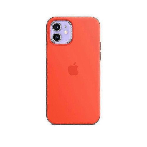 Capa de silicone para iPhone 12 e 12 Pro (laranja elétrico) (iPhone 12 e 12 Pro, 2025)
